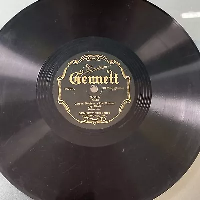 COUNTRY Carson Robison 78 Rpm GENNETT Electrobeam 6070 NOLA 1927 V+ • $80