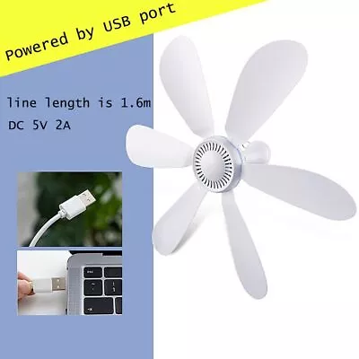 For Camping With Remote Usb Powered Ceiling Canopy Fan Hanging Fan 6 Leaves • $16.86