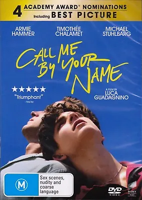 Call Me By Your Name (2017) DVD-Timothee Chalamet-Armie Hammer-Michael Stuhlbarg • $21.50