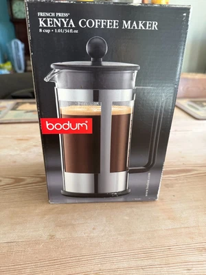 £12 • Buy BODUM Kenya 8 Cup French Press Coffee Maker, Black, 1.0 L, 34 Oz