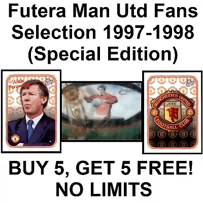Futera Manchester United Fans Selection 1997-98 (se/bonus Cards) Please Select • £1