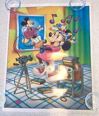 Vintage 1986 One Stop Posters Singing Minnie Mouse 80’s Theme Pre Owned 22”x28” • $19.97