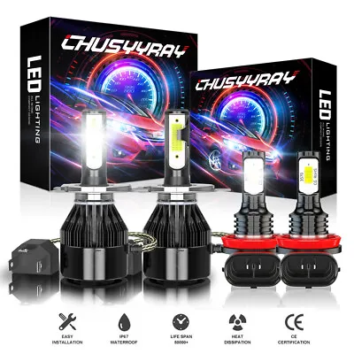 4pc LED Headlight High Low Fog Light Bulbs Combo Kit For Toyota Tundra 2014-2020 • $23.99