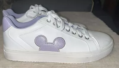 Disney Mickey Mouse Character Head Lavender Tennis Shoe Size 9 • $39.95