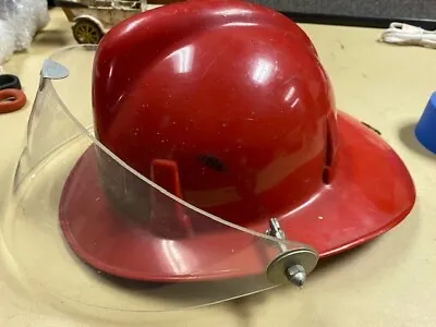 Vintage MSA Fire Helmet With Plektron Visor - Fire Museum Of Memphis 81006 • $50