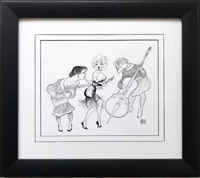 Al Hirschfeld  Some Like It Hot  CUSTOM FRAMED ART Celebrity Marilyn Monroe   • $99.99