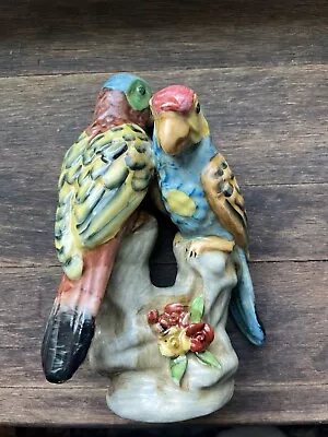 Vintage Majolica Staffordshire Style Parrot Bird Pottery Ceramic • $65