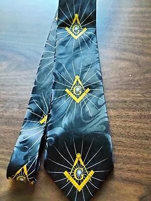 Brilliant Mason Masonic Blue Lodge Fraternal Men's Necktie New! #5 • $13.98