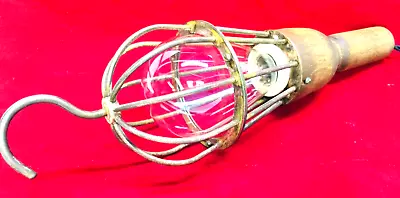 Antique Mechanics Portable Cage Light Copper Tone 2 Piece Birdcage - Wood Handle • $175