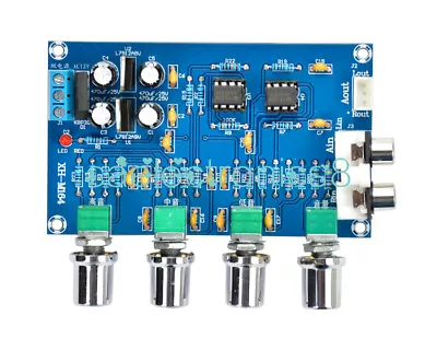12V 2.0 Preamp Stereo HIFI NE5532 Tone Board Preamplifier Dual Op Amp CA • $6.24