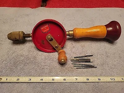 Defiance Hand Drill By Stanley No. 1220 W/ Bits Vtg USA 🇺🇸  • $19.95