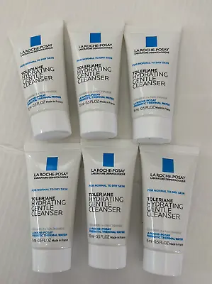 6 La Roche Posay Toleriane HYDRATING Gentle CLEANSER 15 ML Ea Travel Size F181 • $17.95