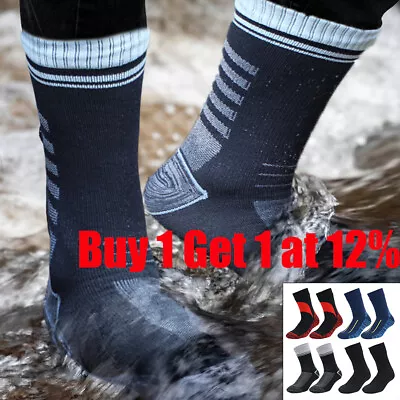 Women Men Waterproof Warm Weather Mid Length Outdoor Socks For Hunting Fishing • £12.28