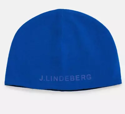 J. Lindeberg Men's Logo Merino Windbreaker Hat AMAC07055 O346 Blue One Size NEW • $34.99