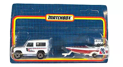 Matchbox Twin-Pack County Land Rover 90 W/Boat And Trailer - Sealed 1987 • $34.95