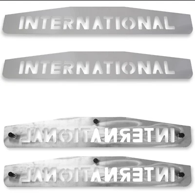$44 • Buy Mud Flap Plates Bottom International Semi Truck 24  X 4  Chrome 3 Stud 1 Pair