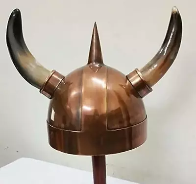 Medieval Spiked Viking Helmet With Horns King Armor Helmet Costume For Halloween • $79.20