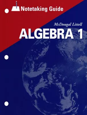 McDougal Littell Algebra 1 : Notetaking Guide PE Hardcover Ron L • $5.89