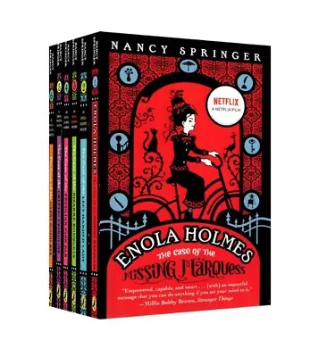 $62.99 • Buy Enola Holmes 6 Books Collection By Nancy Springer Mysteries Series Gift