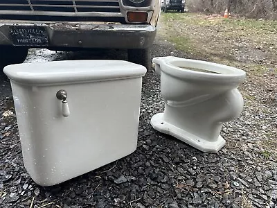 1920s Antique “Chicago Potteries Low Tank Toilet • $150