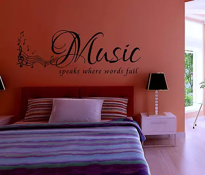 Music Notes Vinyl Wall Art Sticker Decal  UK RUI96 • £7.25