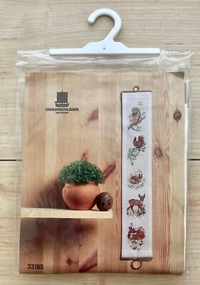 £19.99 • Buy OOE Oehlenschlager Danish Cross Stitch Kit Mini Bell Pull Woodland Animals NEW