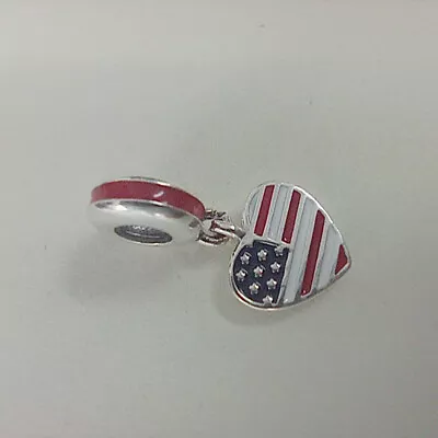 £23 • Buy Pandora Bead  USA Heart'USA Heart Flag  Heart  Charm