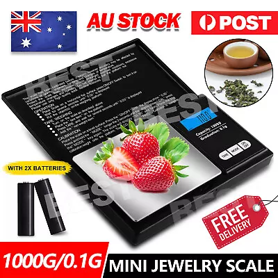 Electronic Pocket Mini Digital Gold Jewellery Weighing Scales 0.1G To 1000Grams • $9.85
