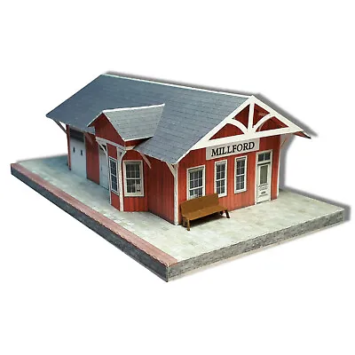 Z Scale Or N Scale Building Model Train Station - Pre-Cut Cardstock Kit  • $9.92