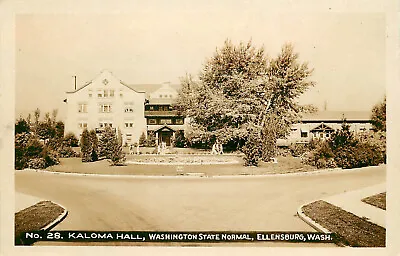 RPPC Postcard Washington State Normal School Ellensburg Kaloma Hall # 28 • $13.49