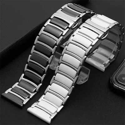 For Samsung Galaxy Watch 4 5 6 Active 2 40/44mm Ceramic Link Bracelet Band Strap • $26.38