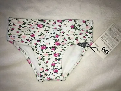 Dolce & Gabbana Jr. D&G Girls Baby FLOWER BRIEFS SZ 3-6 Months NEW • $17.55