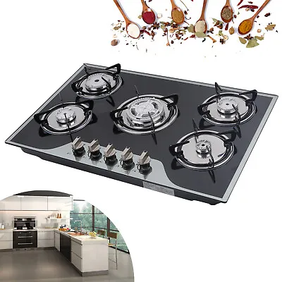 30 Inch Gas Cooktop Stainless Steel 5 Burners NG/LPG Dual Fuel Gas Stovetop USA • $169.10