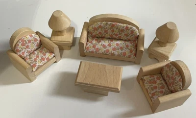 $24.95 • Buy Plan Toys Ryans Room Melissa Doug Living Room Cushion Couches Lamps Table Lot