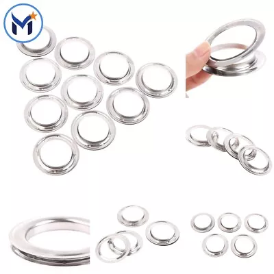 20pcs Eyelet Curtain Rings Grommet Top Silvery Metal Ring Header Curtains Hold • $8.79