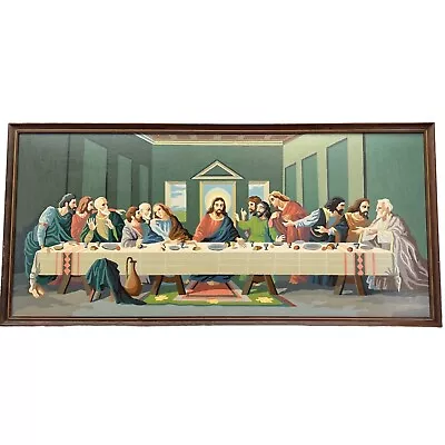 The Last Supper Vintage Paint By Number Finished Professionally Framed 0721 • $59.99