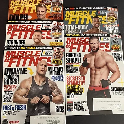 2018 • Muscle And Fitness Magazine •  Lot Of 5 • Aug-Dec  Dwayne •   #MUSF-44 • $29.99