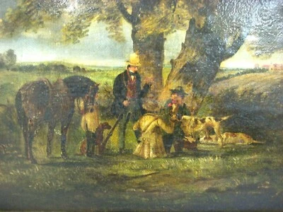 £95 • Buy Early 19th Century Oil On Canvas Hunting Scene