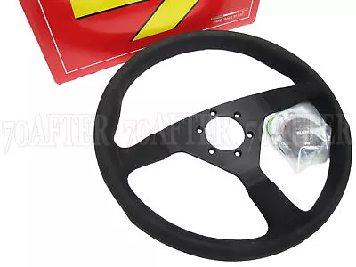 MOMO Steering Wheel Monte Carlo (320mm / Alcantara / Black Stitch / Black Horn) • $206.88