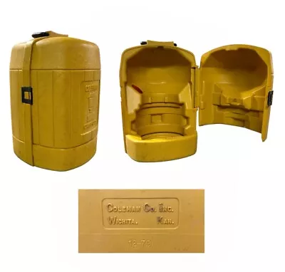 Vintage Yellow Coleman Lantern Clam Shell Carry Case Model 220 228 275  12/1979 • $58.49