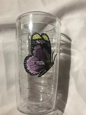$10 • Buy NEW Tervis Insulated Tumbler Purple BUTTERFLY Hot Cold Made In America 16 Oz
