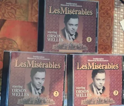 Smithsonian Historical Performances: Les Miserables Orson Welles (3  CDs) Used • $11.99