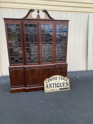 64965 Quality Custom Made Chippendale Breakfront China Cabinet Curio • $1475