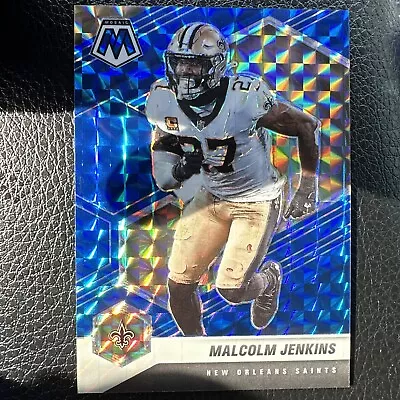 2021 Panini Mosaic Malcom Jenkins Blue Prizm 75/99 Saints #148 • $15