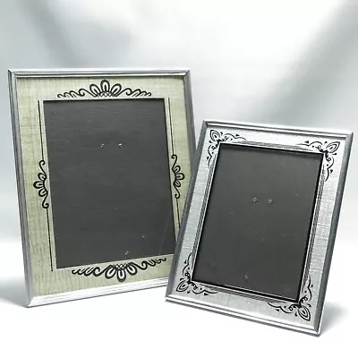 Vintage Art Deco Picture Frames 1 Reverse Painted Glass 1 Painted Mat • $40