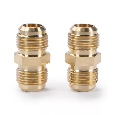 $12.59 • Buy U.S. Solid Brass Pipe Flare Fitting Gas Connector 5/8  Male X 5/8  Male, 2pcs