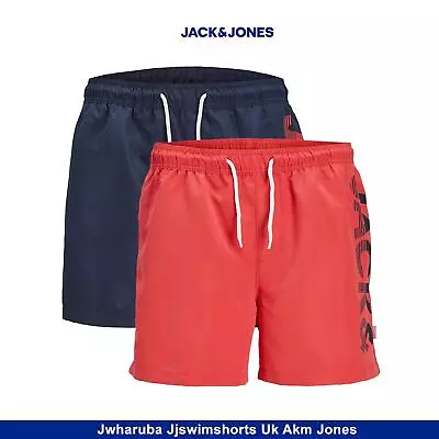 Jack & Jones Swim Shorts Men's Regular Fit Beach Wear Quick Dry Shorts • £13.99