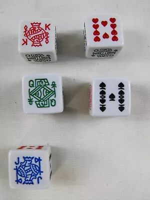 White 6 Sided Dice Playing Card Faces - Lot Of 5 - Unique NEW • $9.49