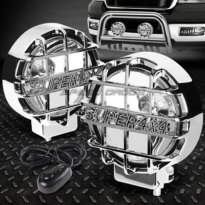 6  Round Chrome Housing Clear Fog Light/offroad Super 4x4 Guard Work Lamp+switch • $38.88