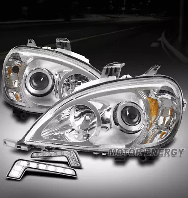 For 98-05 Mercedes-benz Ml-class W163 Chrome Projector Headlights W/led Drl Kit • $243.95